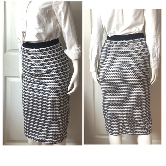 The1679 Zara Black And White Striped Midi Skirt Thedelhidawn Com